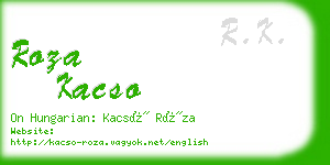 roza kacso business card